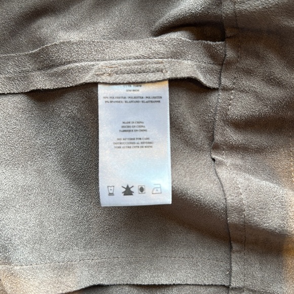 Faux Suede Moto Jacket (Buff) - Picture 5 of 7